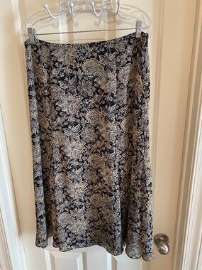 Rena Rowan Black Paisley Skirt Size 12